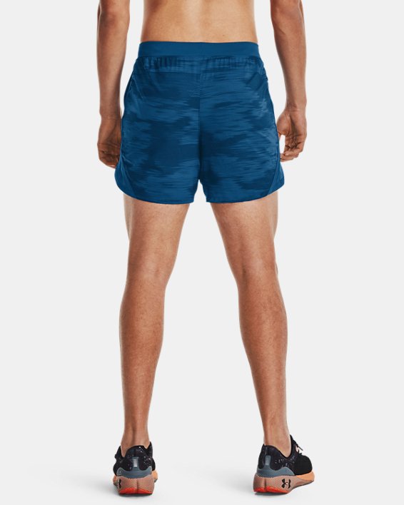 Men's UA Launch 5'' Printed Shorts, Blue, pdpMainDesktop image number 1
